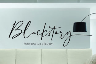 Blackstory: A Bold Script Typeface for Confident Brand Identity