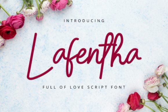 Lafentha: A Romantic Script Font for Editorial Design