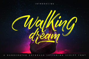 Walking Dream: The Bold Script Typeface for Handmade Shop Branding